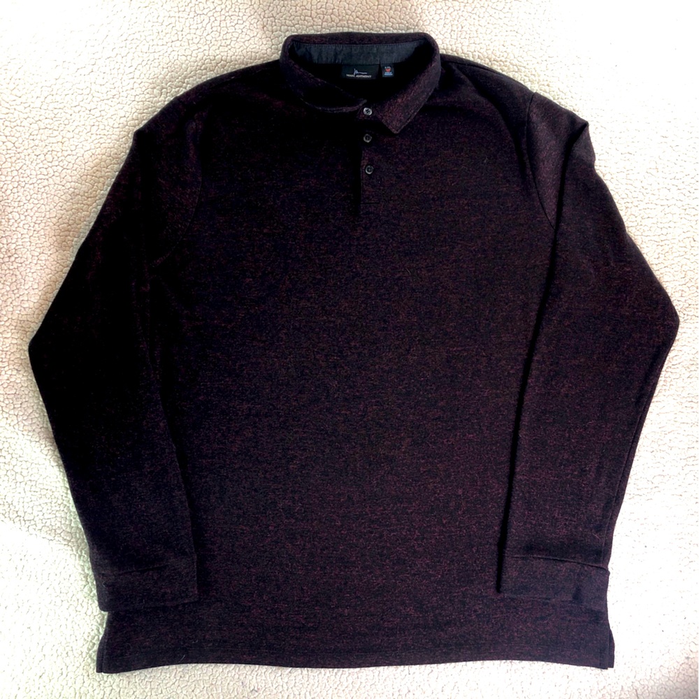 Marc Anthony Men’s Luxury Slim Fit Long Sleeve Sweater Makaio Plum Size XXL